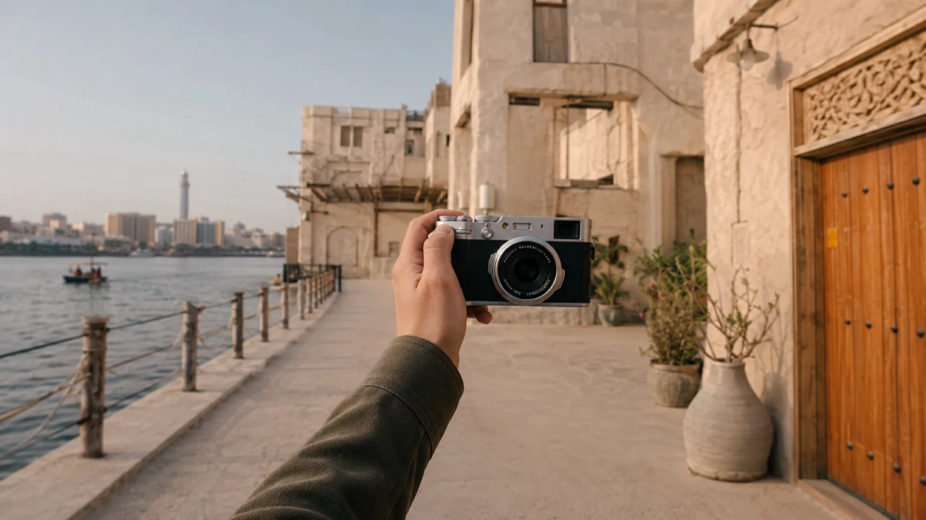 Fujifilm X100VI held in Dubai's Al Fahidi district