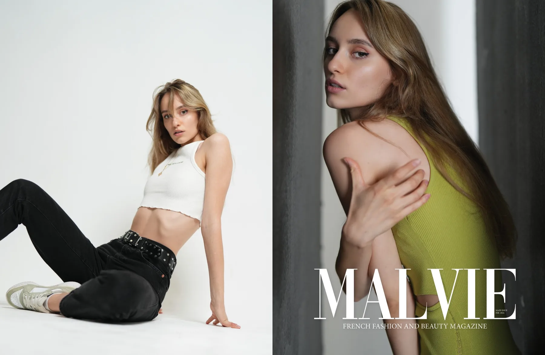 Editorial photography by Dubai fashion photographer Hatim Champeli in MALVIE Magazine: model Maria Khodikova
