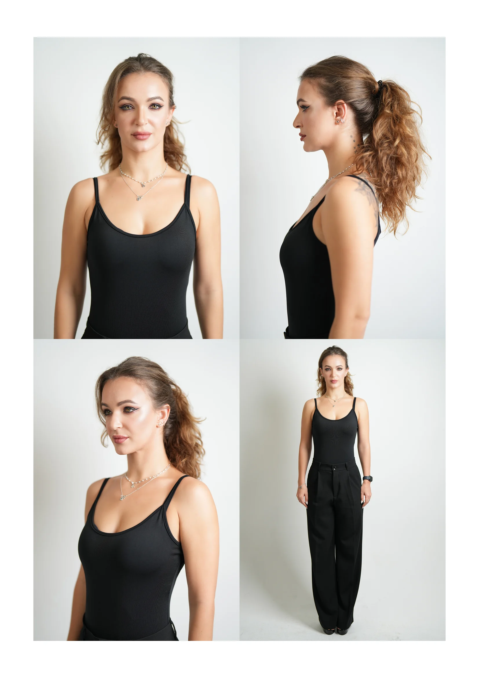 Female model polaroid sheet: Olga, UC Fashion Week Dubai. Shot by Photoczaro.